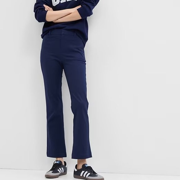 NWT GAP Factory True Indigo Blue 14P Mid-Rise Kick Fit Khakis in Bi-Stretch - Picture 3 of 6